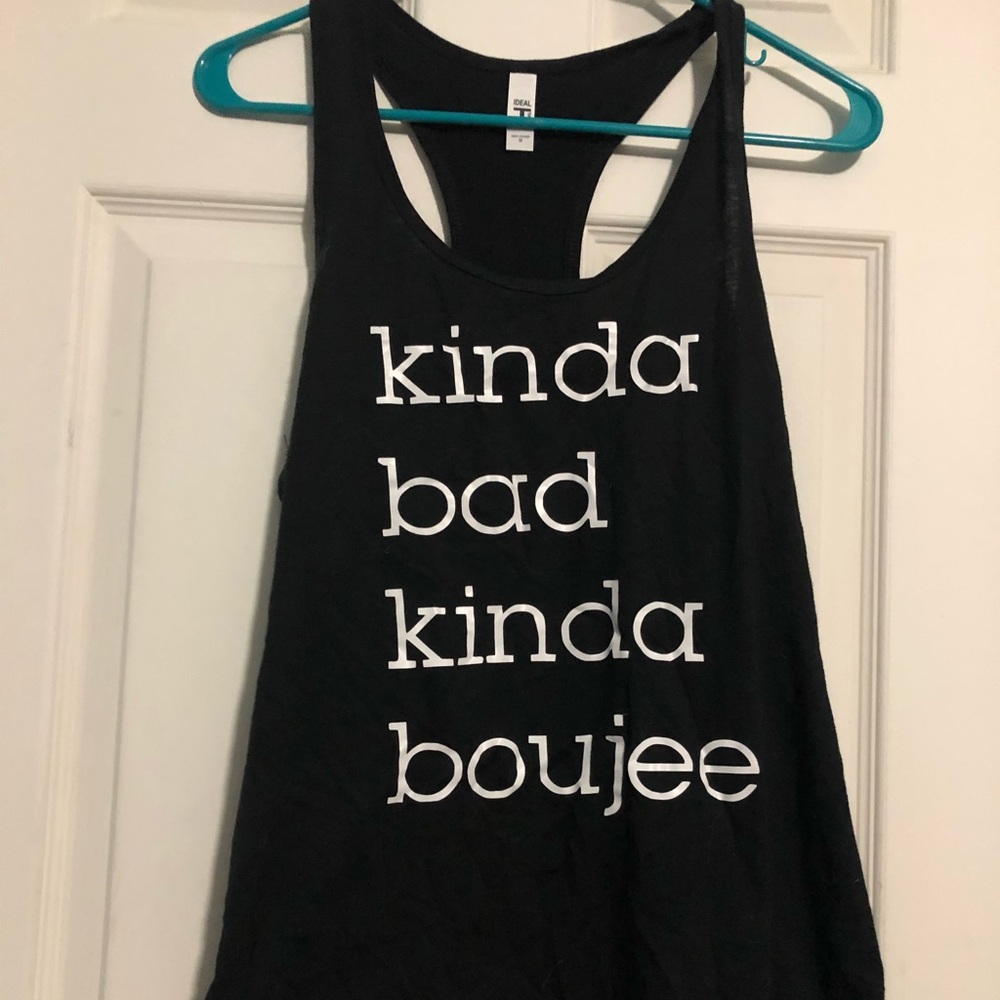 Kinda bad kinda boujee Razor back workout tank